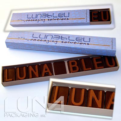 lettere di cioccolata personalizzate LunaBleu